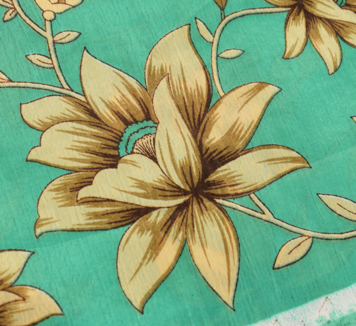 Sushila Vintage Sky Blue Art Silk Saree Magic Wrap Reversible Skirt Beach Dress