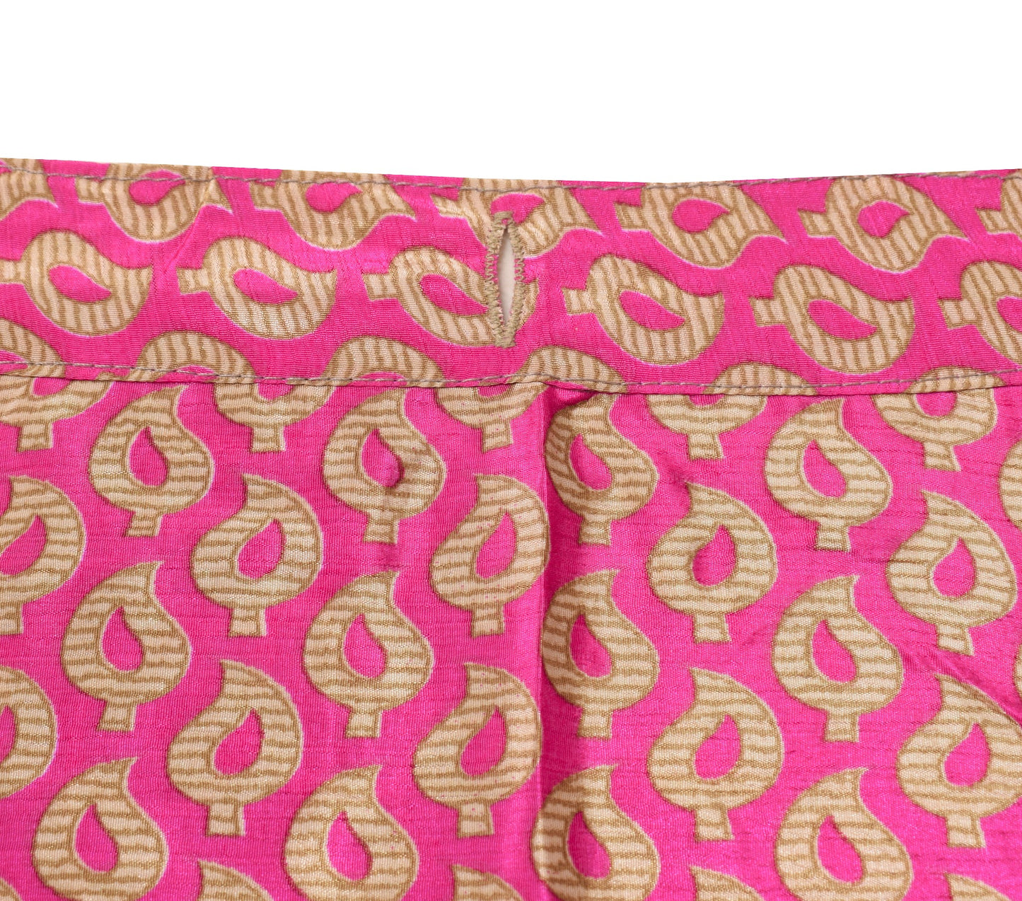 Sushila Vintage Magenta Saree Magic Wrap Reversible Skirt Art Silk Beach Dress Boho