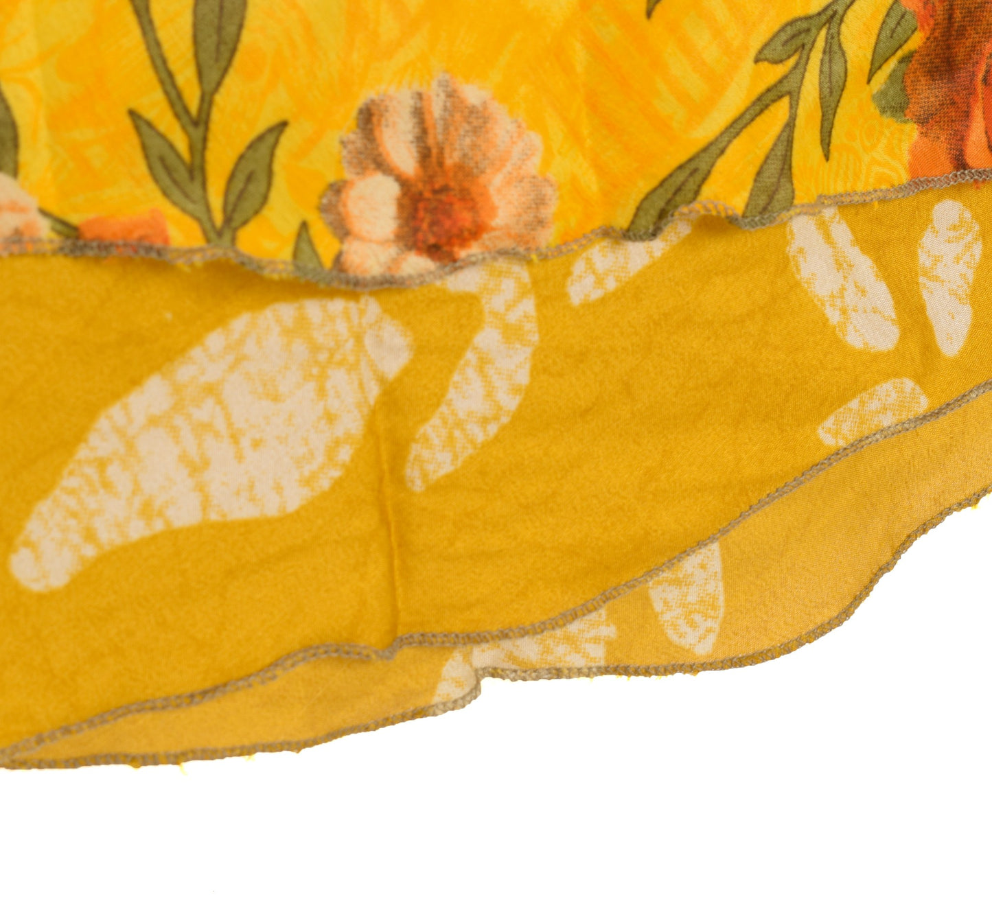Sushila Vintage Mustard Saree Magic Wrap Reversible Skirt Art Silk Beach Dress Boho