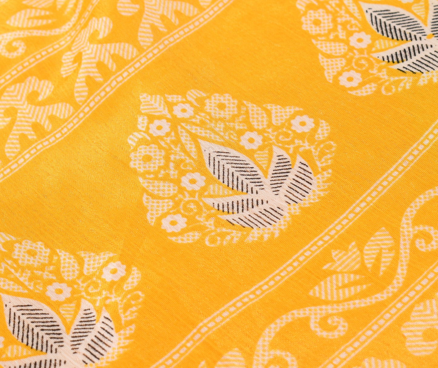 Sushila Vintage Yellow Saree Magic Wrap Reversible Skirt Art Silk Beach Dress Boho