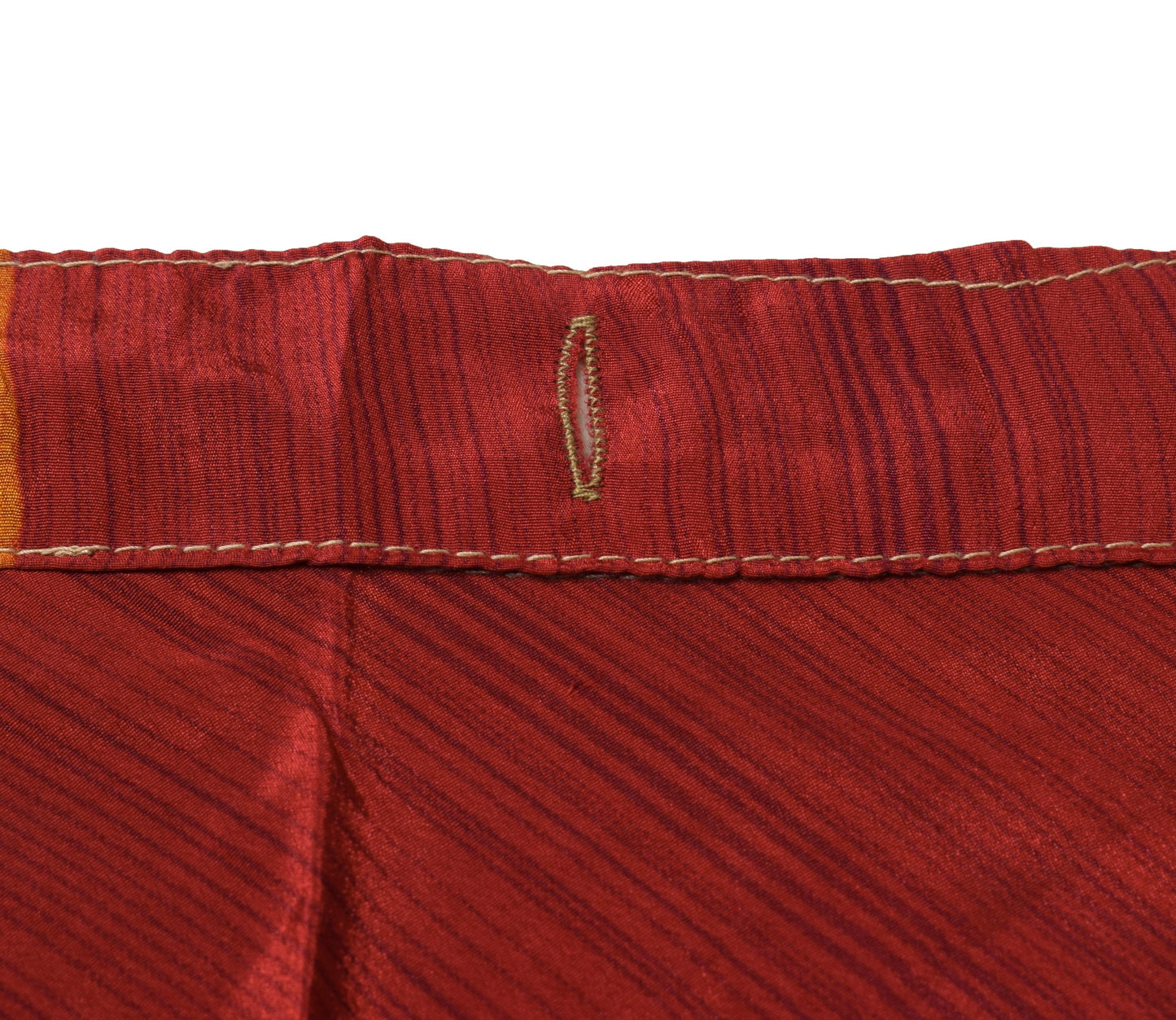 Sushila Vintage Red Saree Magic Wrap Reversible Skirt Art Silk Handmade Beach Dress