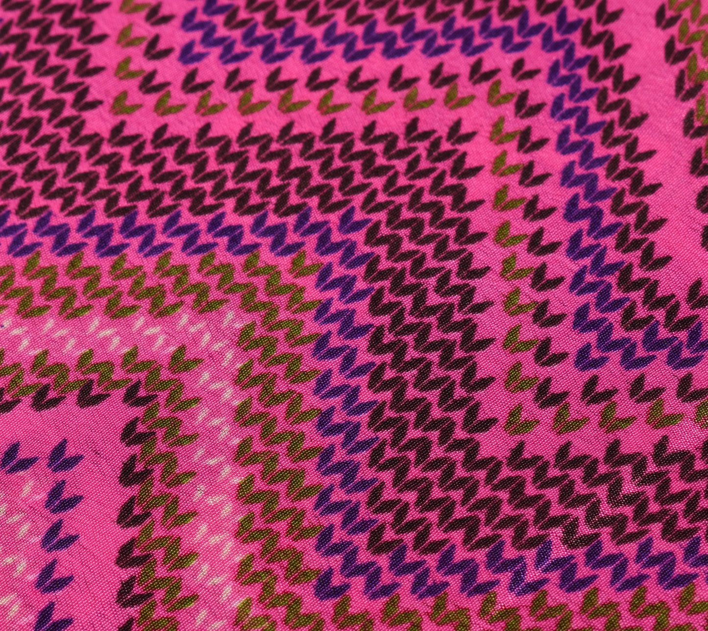 Sushila Vintage Dark Pink Saree Magic Wrap Reversible Skirt Art Silk Beach Dress