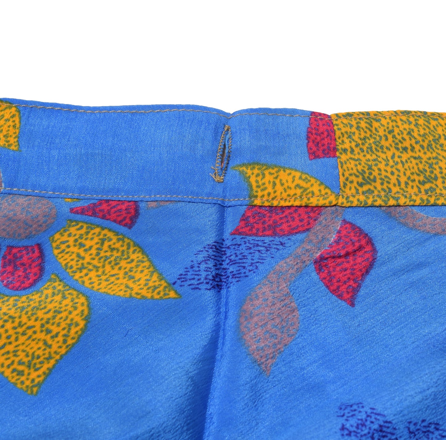 Sushila Vintage Art Silk Saree Magic Wrap Floral Reversible Skirt Beach Dress