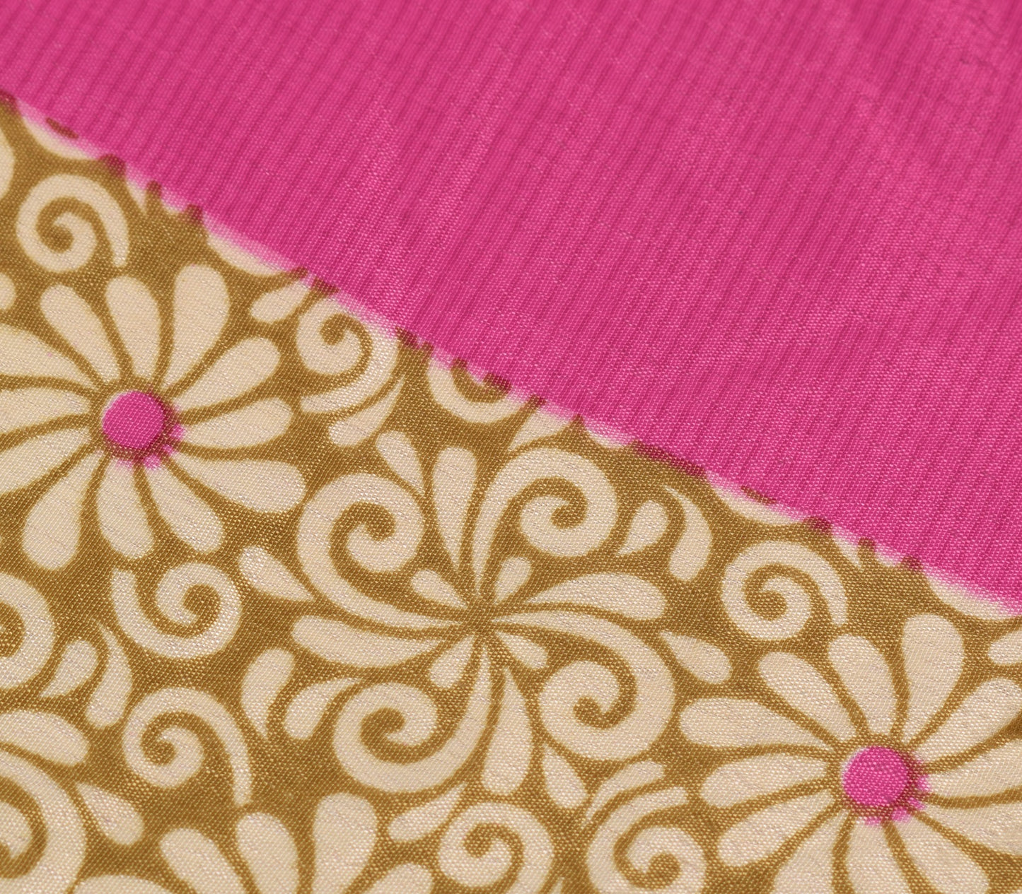 Sushila Vintage Dark Pink Saree Magic Wrap Reversible Skirt Art Silk Beach Dress