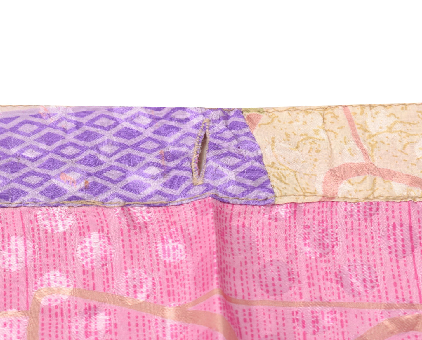 Sushila Vintage Dark Pink Saree Magic Wrap Reversible Skirt Art Silk Beach Dress