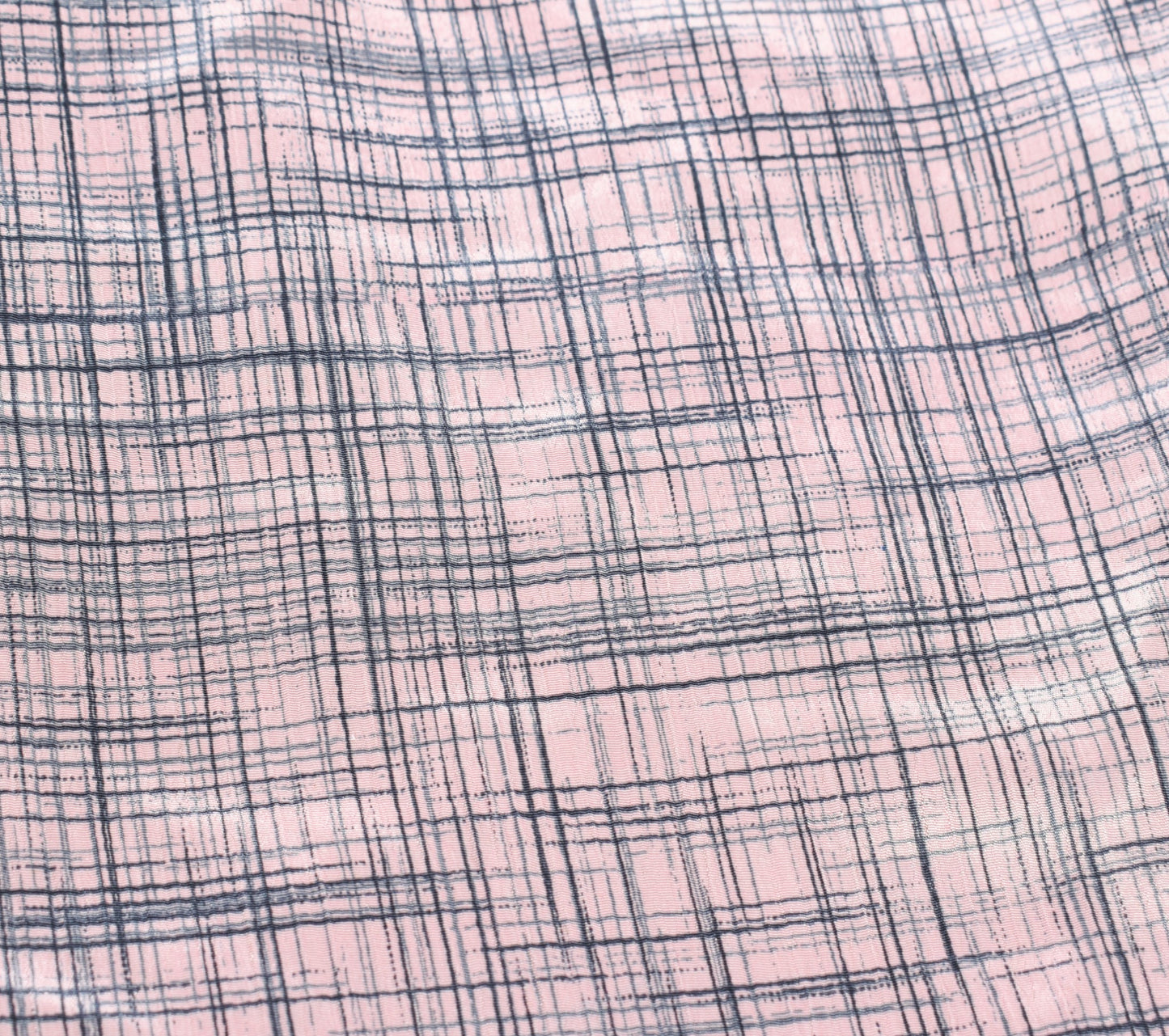 Sushila Vintage Pink Checks Art Silk Saree Magic Wrap Reversible Skirt Beach Dress