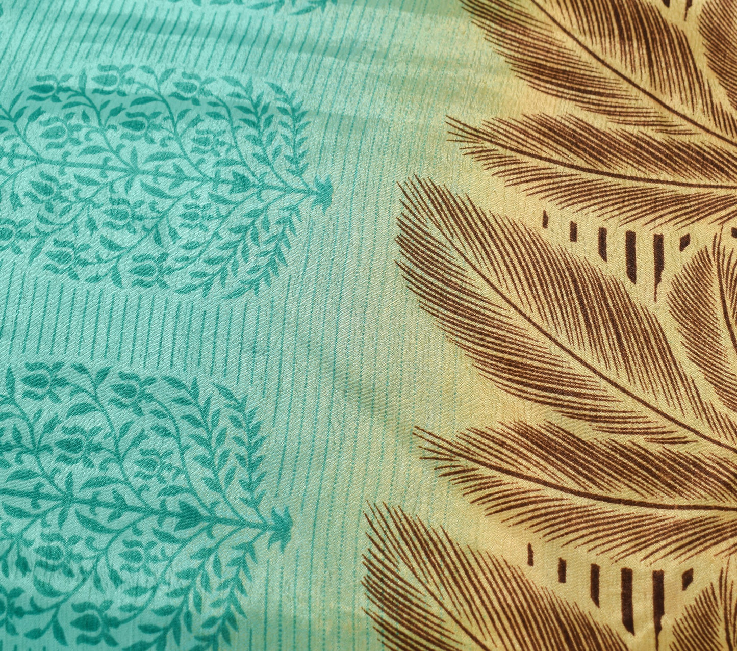 Sushila Vintage Art Silk Saree Magic Wrap Reversible Skirt Beach Dress Hippie