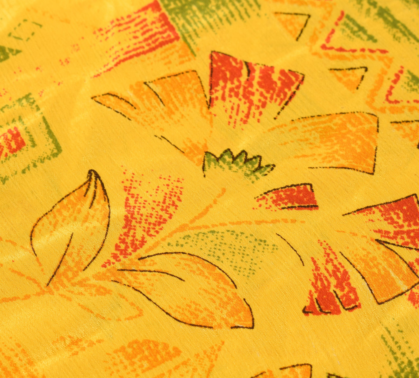Sushila Vintage Floral Saree Magic Wrap Reversible Skirt Yellow Art Silk Beach Dress