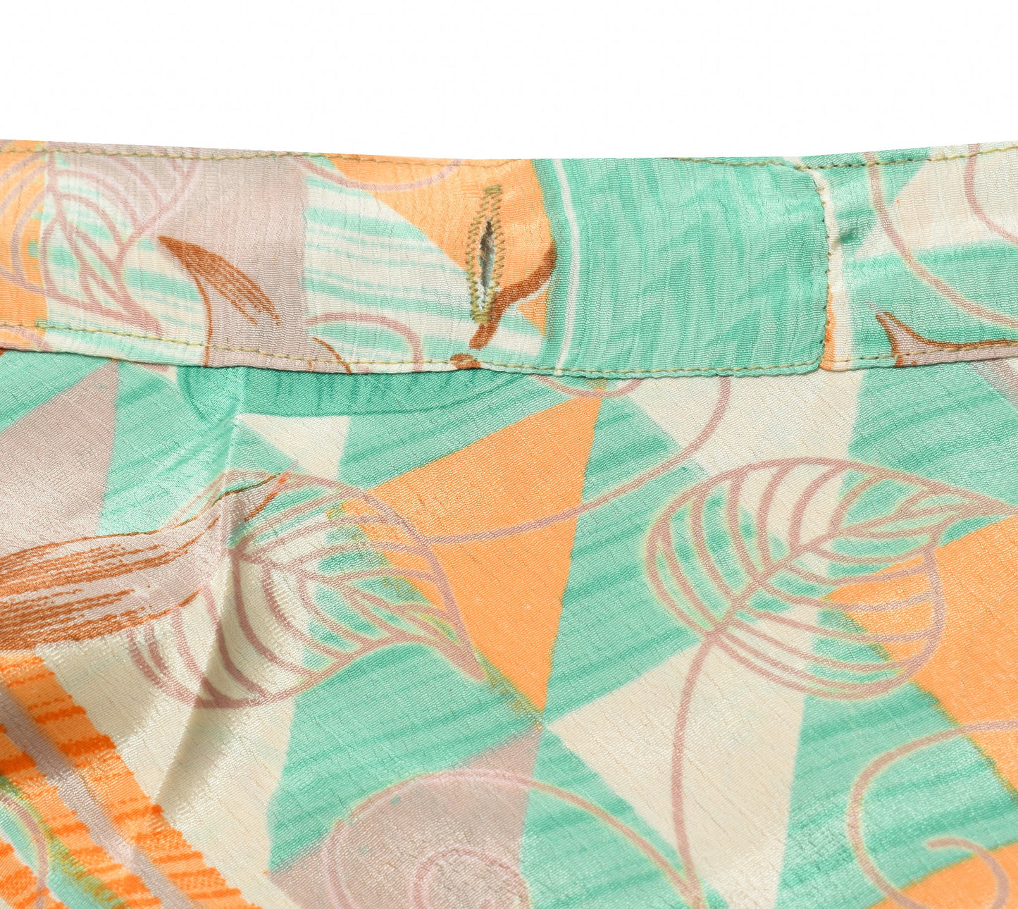 Sushila Vintage Cream Yellow Saree Magic Wrap Reversible Skirt Art Silk Beach Dress
