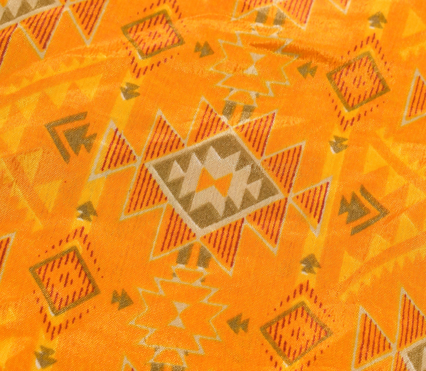 Sushila Vintage Art Silk Saree Magic Wrap Reversible Skirt Yellow Beach Dress