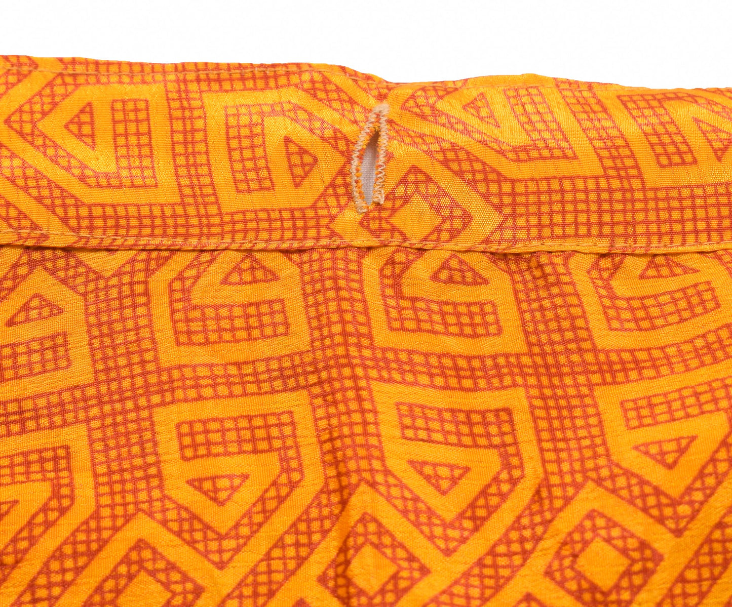 Sushila Vintage Art Silk Saree Magic Wrap Reversible Skirt Yellow Beach Dress