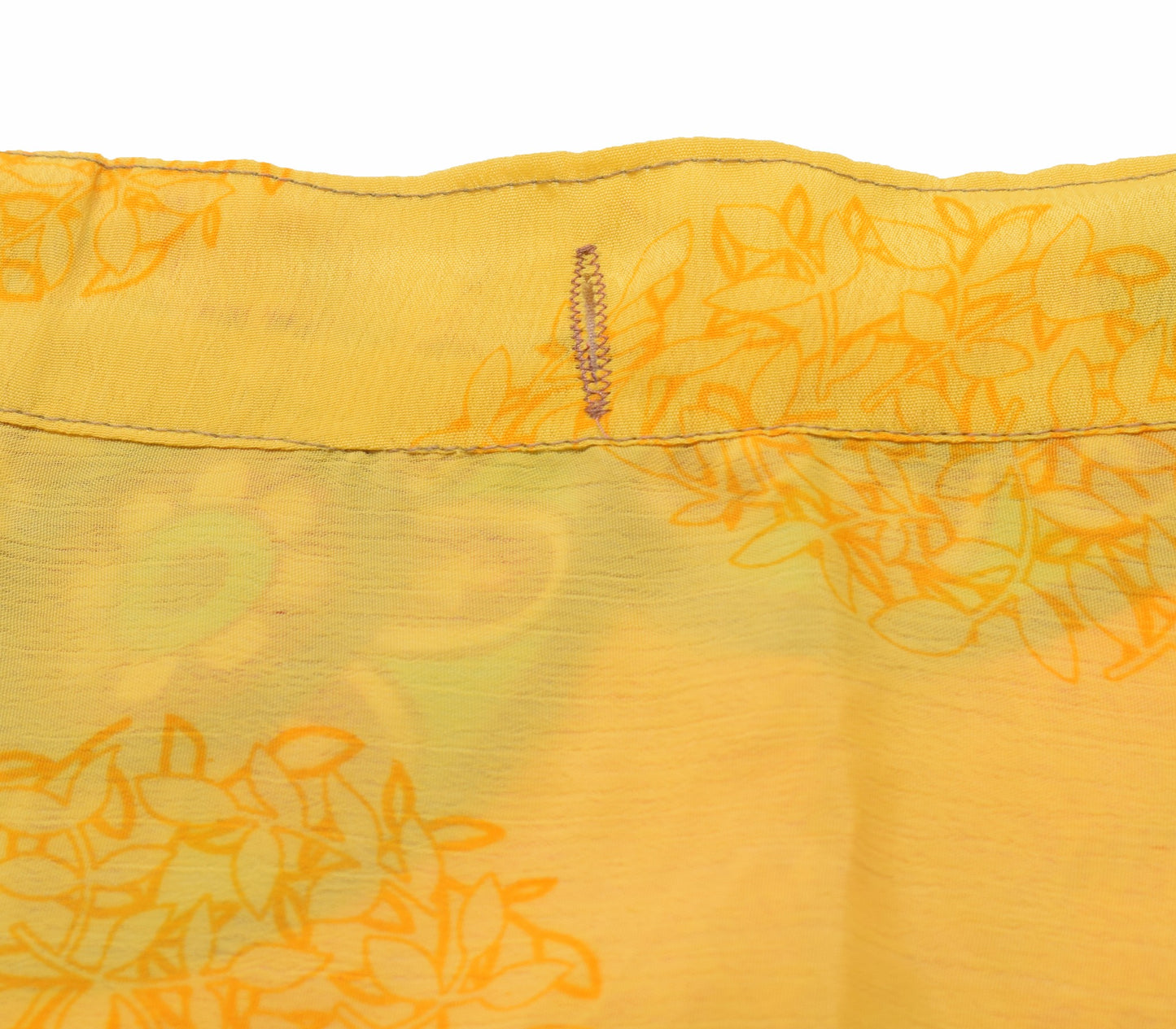 Sushila Vintage Hippie Saree Magic Wrap Reversible Skirt Beach Dress Art Silk Orange