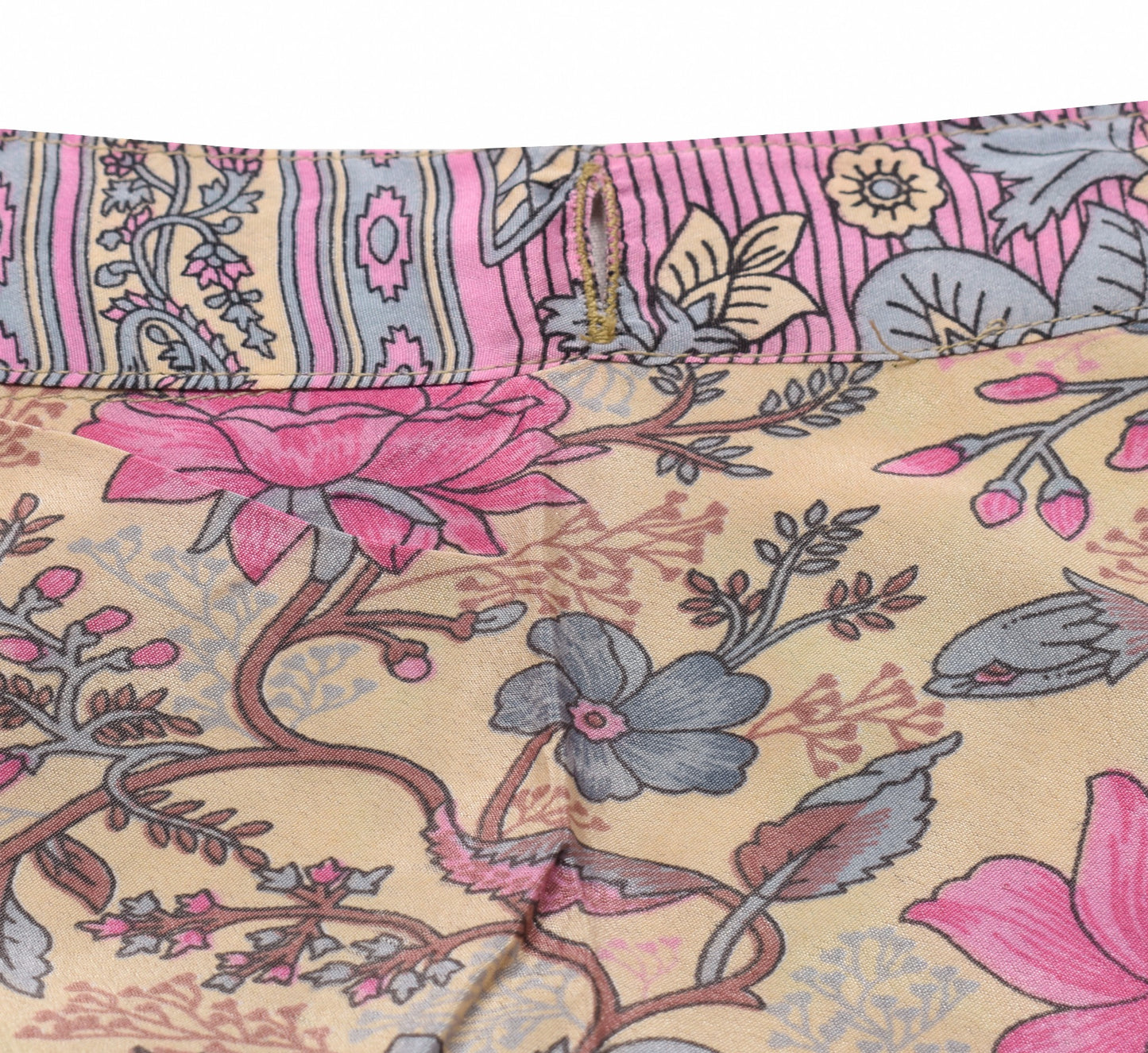Sushila Vintage Art Silk Saree Magic Wrap Reversible Skirt Beach Dress Aqua Green
