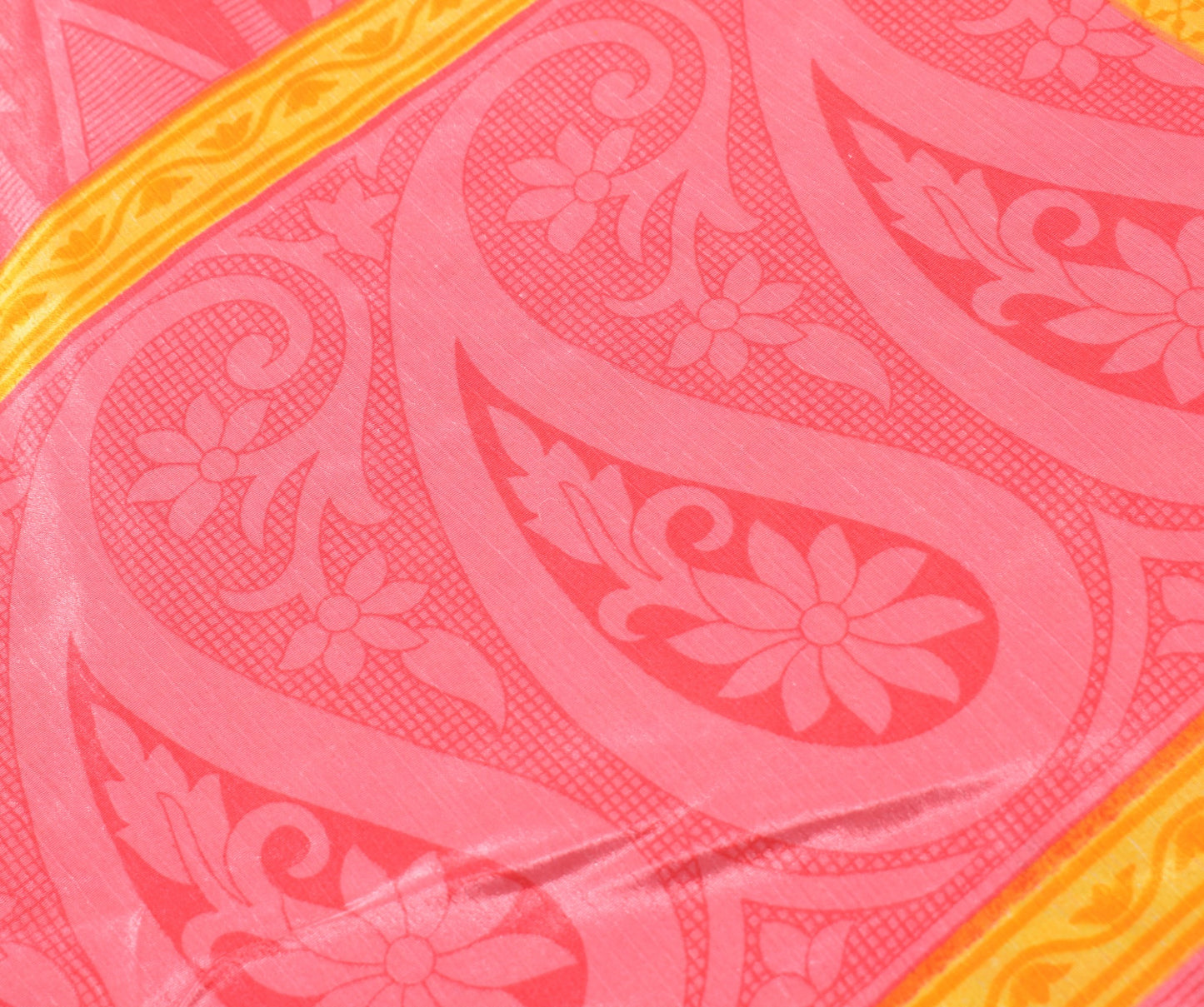 Sushila Vintage Handmade Saree Magic Wrap Reversible Skirt Art Silk Beach Dress Pink