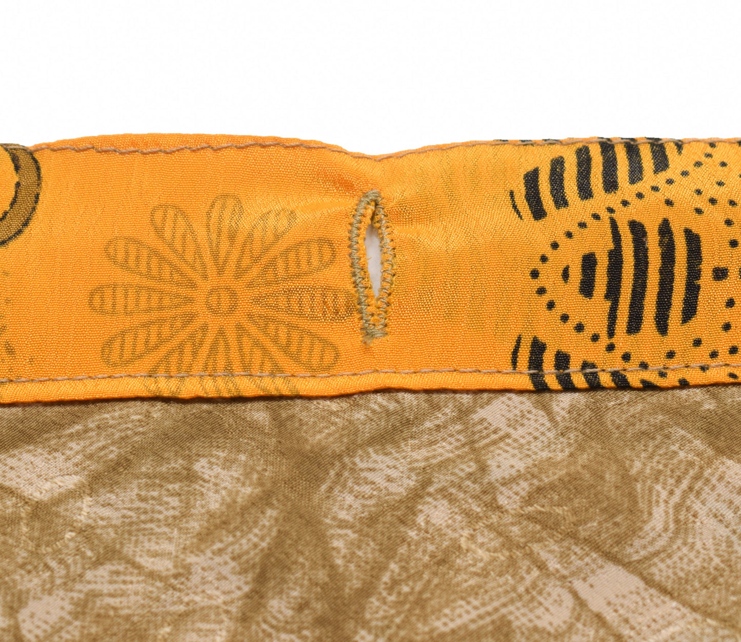 Sushila Vintage Brown Yellow Saree Magic Wrap Reversible Skirt Art Silk Beach Dress