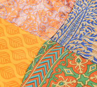 Sushila Vintage Patchwork Magic Wrap Art Silk Saree Reversible Skirt Beach Dress