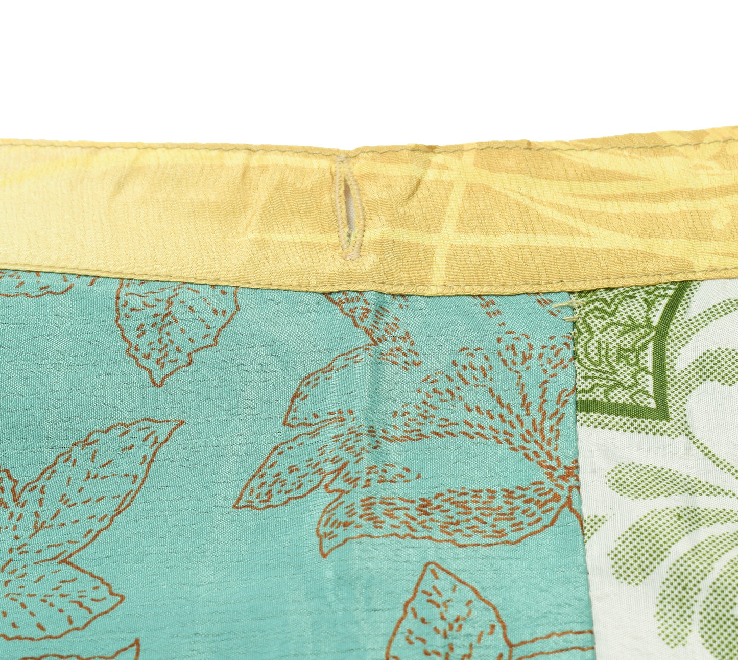 Sushila Vintage Patchwork Magic Wrap Art Silk Saree Reversible Skirt Beach Dress