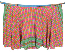 Sushila Vintage Patchwork Magic Wrap Art Silk Sari Reversible Skirt Beach Dress