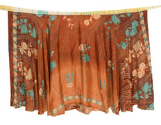 Sushila Vintage Patchwork Magic Wrap Art Silk Saree Reversible Skirt Beach Dress