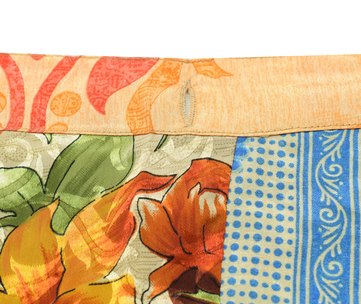 Sushila Vintage Patchwork Magic Wrap Art Silk Saree Reversible Skirt Beach Dress