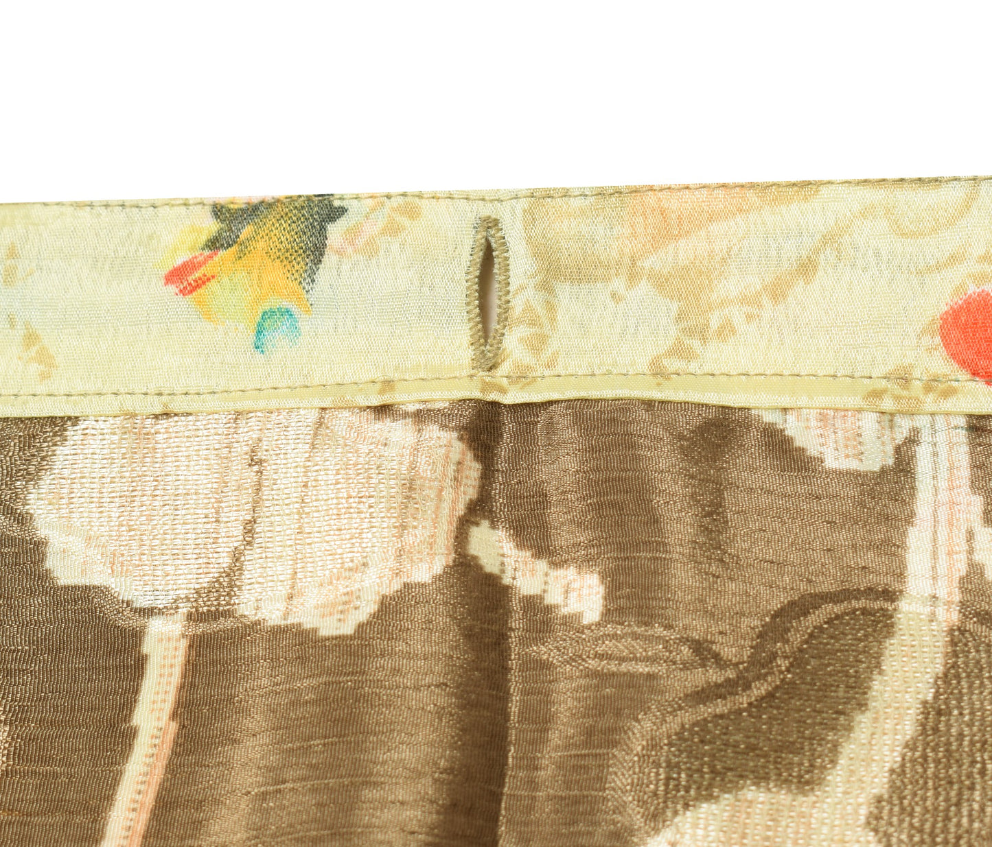 Sushila Vintage Floral Art Silk Saree Magic Wrap Brown Reversible Skirt Beach Dress