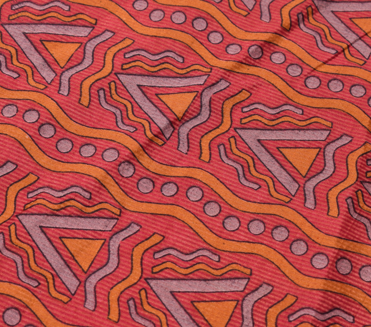 Sushila Vintage Maroon Art Silk Saree Magic Wrap Reversible Skirt Beach Dress Boho