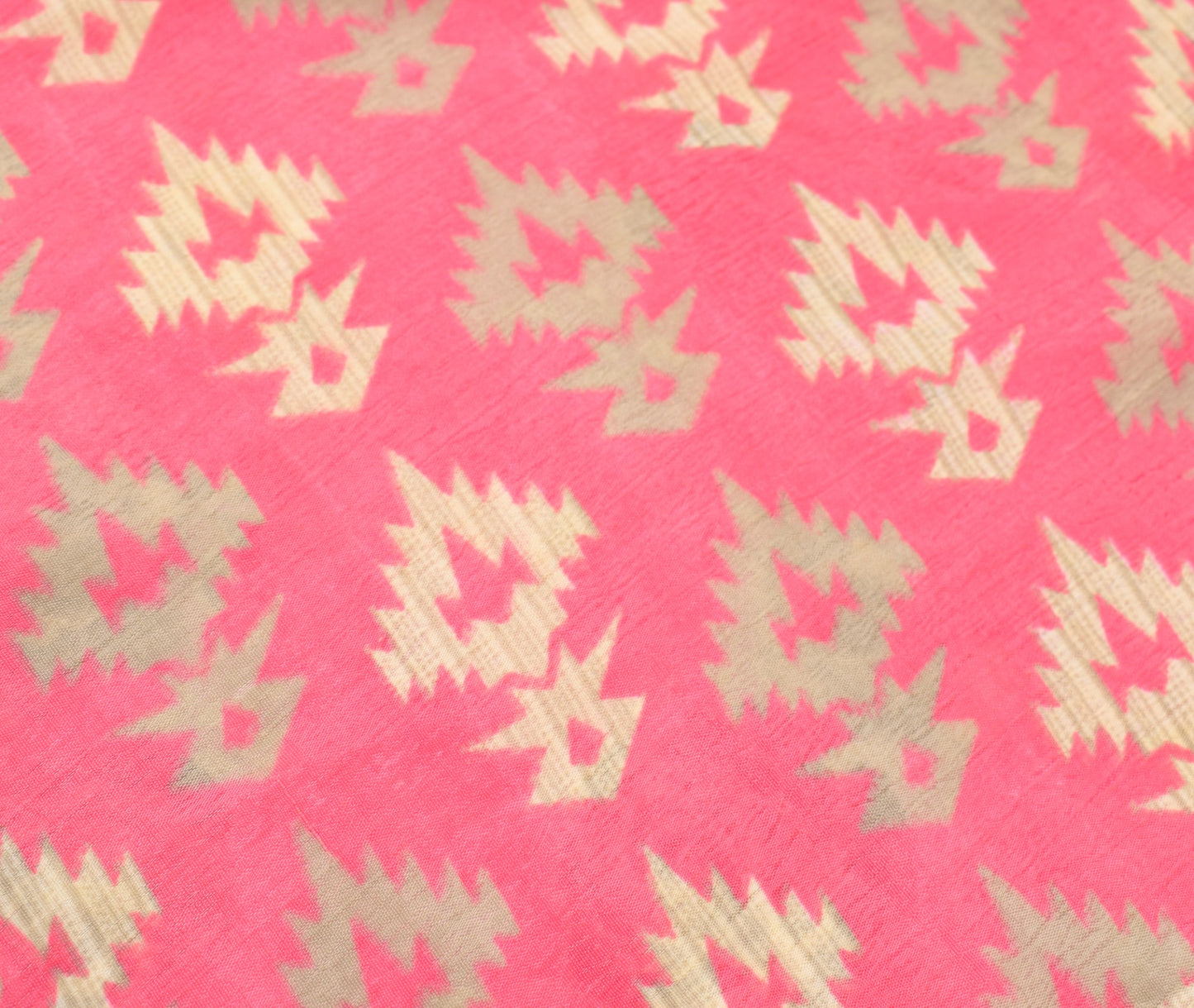 Sushila Vintage Art Silk Saree Magic Wrap Reversible Skirt Pink Beach Dress Boho