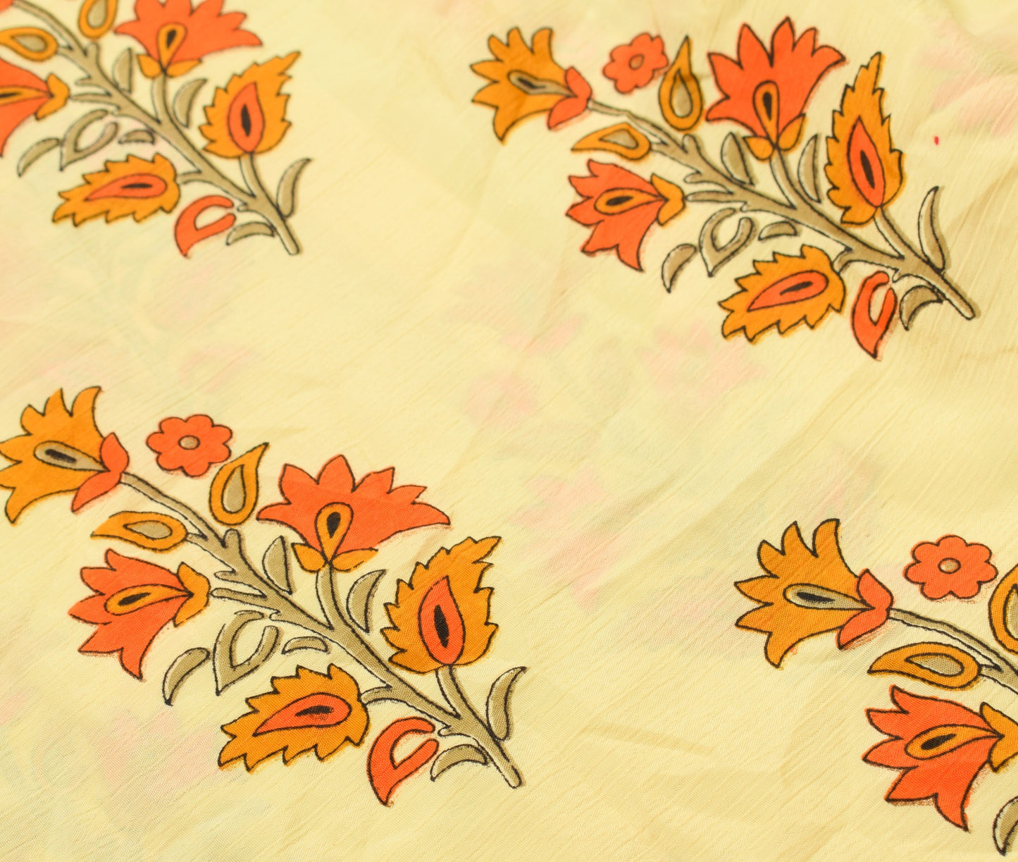 Sushila Vintage Art Silk Saree Magic Wrap Reversible Skirt Yellow Floral Beach Dress