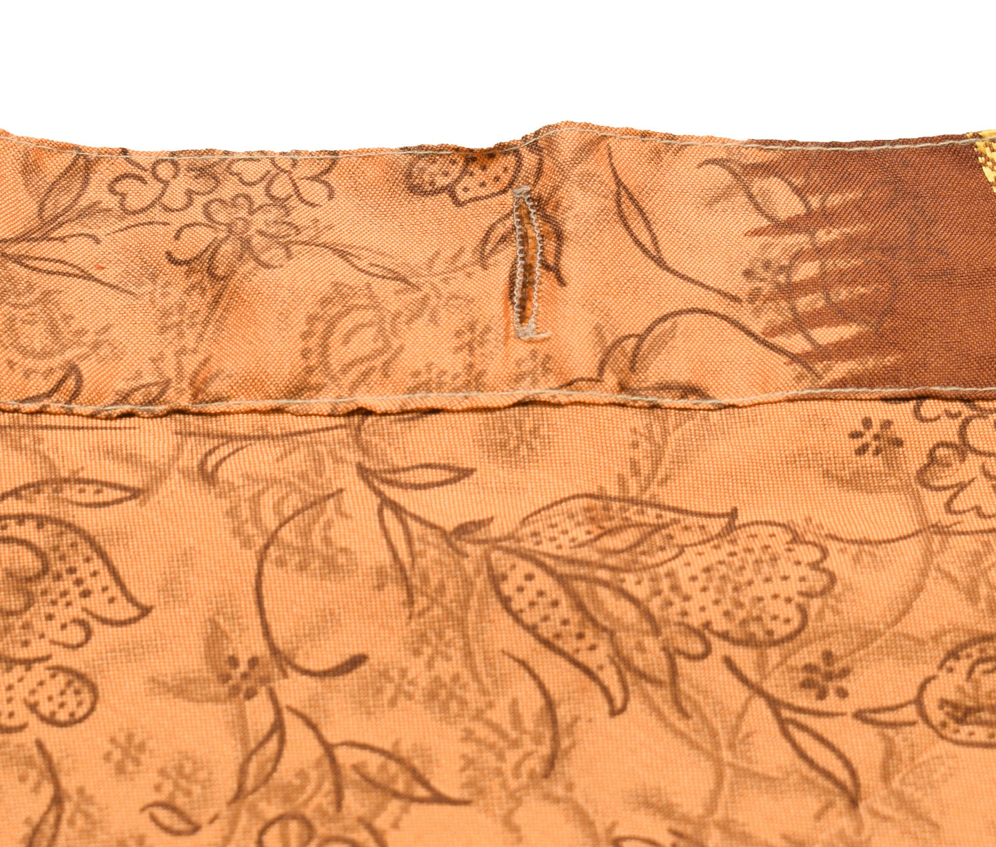 Sushila Vintage Art Silk Saree Magic Wrap Reversible Skirt Peach Beach Dress