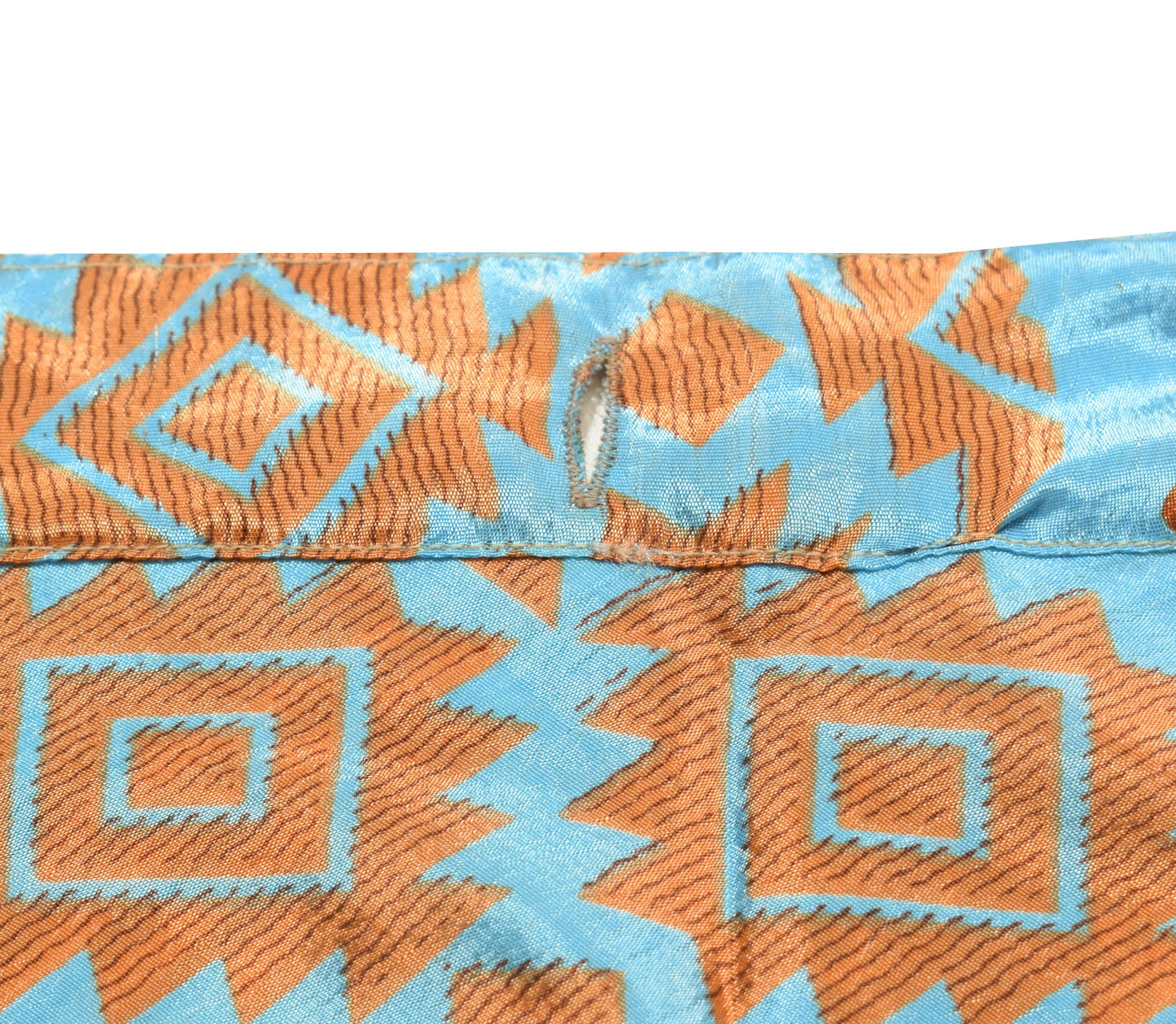 Sushila Vintage Art Silk Saree Magic Wrap Reversible Skirt Aqua Blue Beach Dress