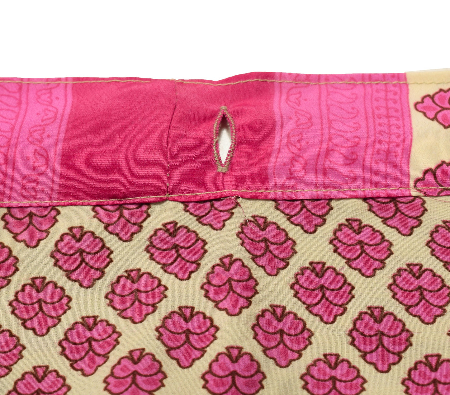 Sushila Vintage Art Silk Saree Magic Wrap Reversible Skirt Handmade Beach Dress