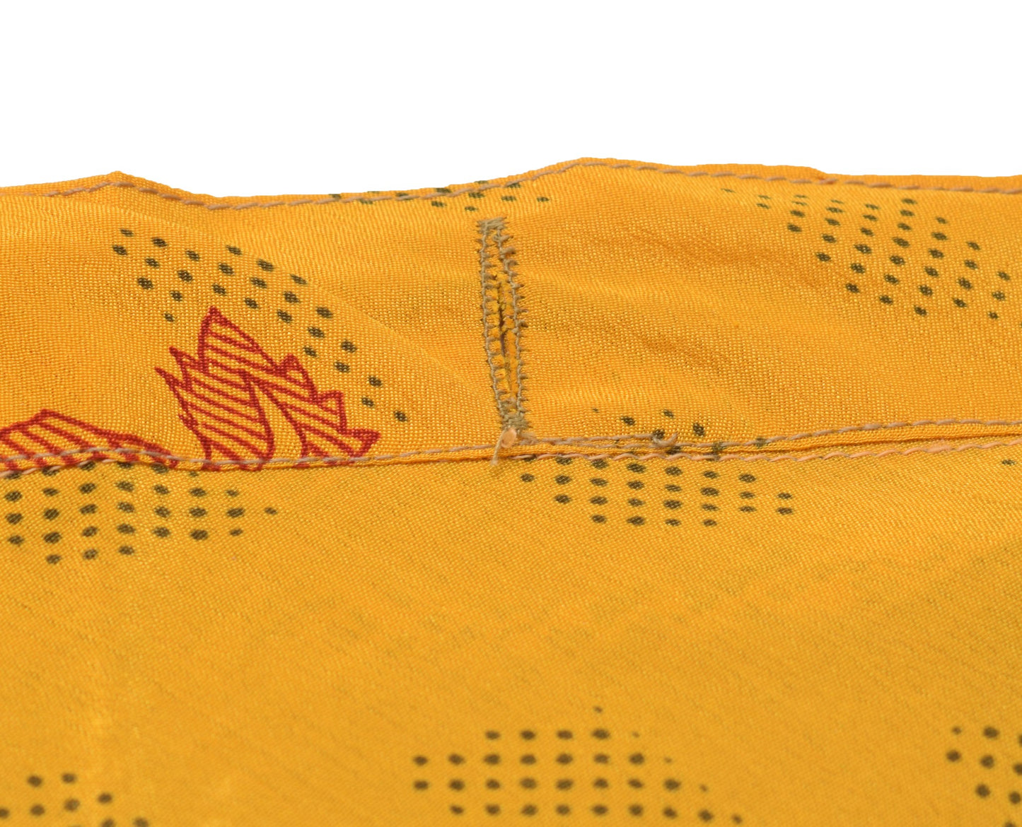 Sushila Vintage Magic Wrap Saree Yellow Floral Reversible Skirt Art Silk Beach Dress