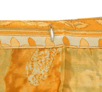 Sushila Vintage Silk Saree Magic Wrap Reversible Skirt Yellow Brown Beach Dress