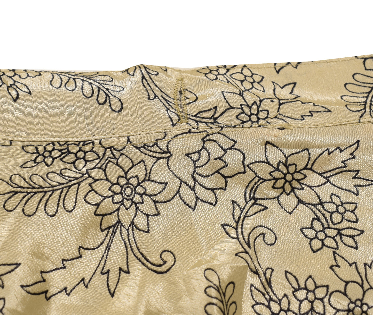 Sushila Vintage Light Brown Saree Magic Wrap Reversible Skirt Art Silk Beach Dress