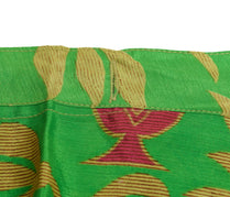 Sushila Vintage Blue Green Silk Saree Magic Wrap Reversible Skirt Beach Dress