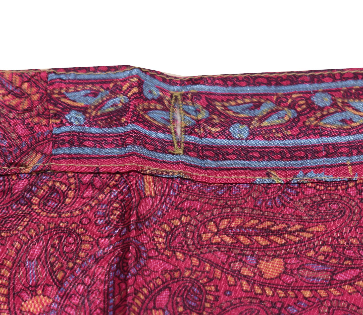 Sushila Vintage Art Silk Saree Magic Wrap Reversible Skirt Beach Dress Pink Clothing