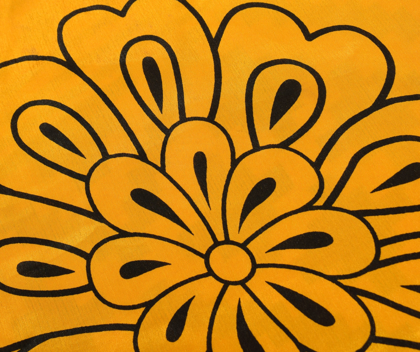 Sushila Vintage 2 Layer Saree Magic Wrap Reversible Skirt Yellow Art Silk Beach Dress