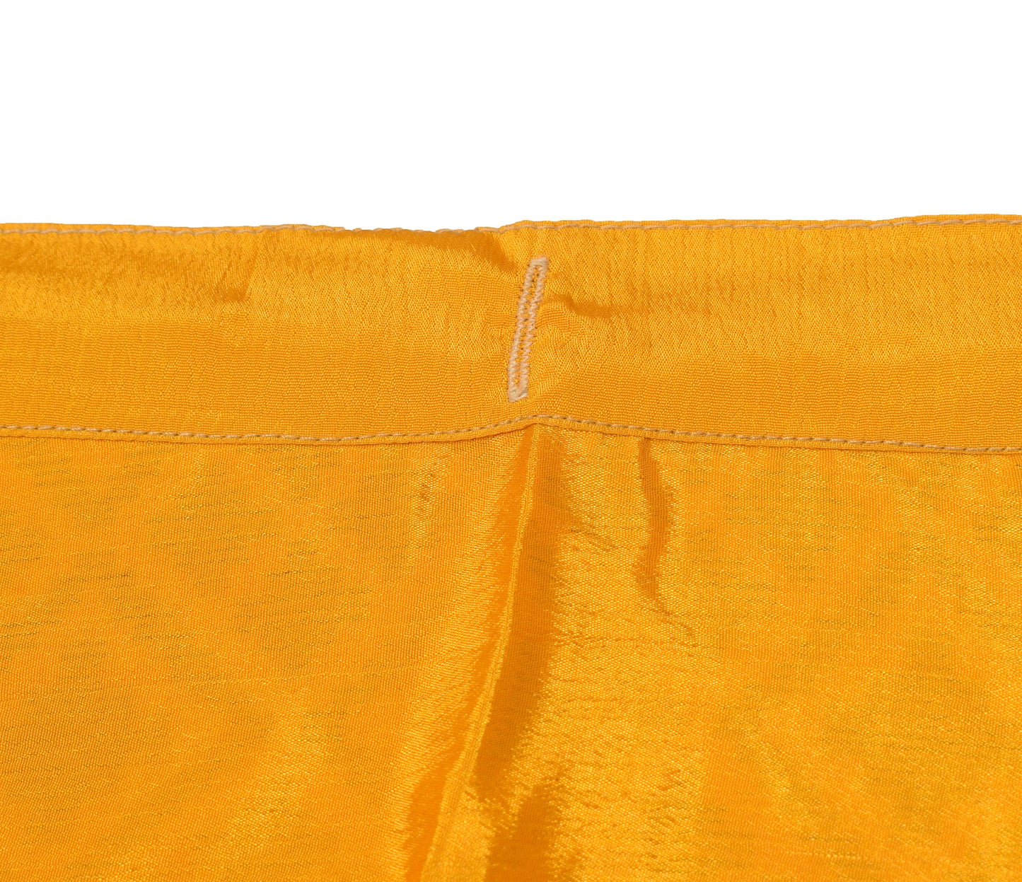 Sushila Vintage 2 Layer Saree Magic Wrap Reversible Skirt Yellow Art Silk Beach Dress