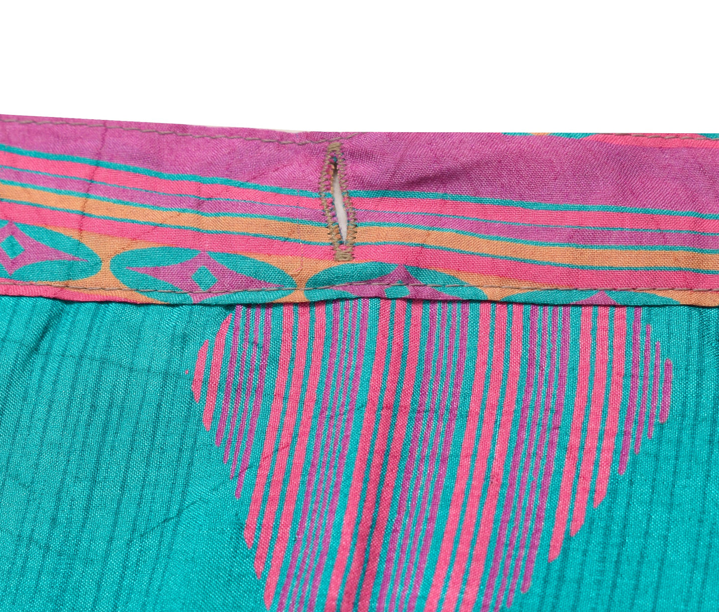 Sushila Vintage Floral Art Silk Saree Magic Wrap Reversible Skirt Pink Beach Dress