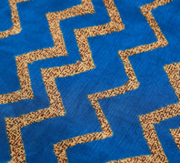 Sushila Vintage Blue Silk Saree Magic Wrap 2 Layer Reversible Skirt Beach Dress