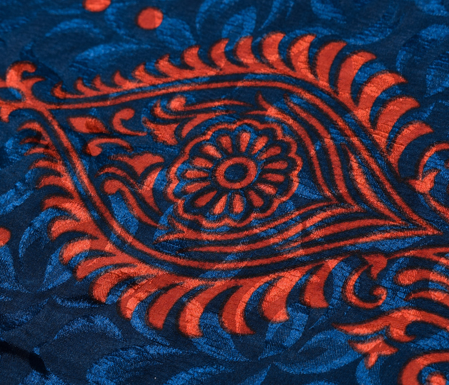 Sushila Vintage Blue Art Silk Saree Magic Wrap 2 Layer Reversible Skirt Beach Dress