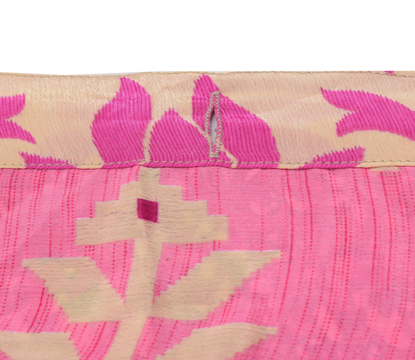 Sushila Vintage Pink Saree Magic Wrap Reversible Skirt Beach Art Silk Dress Clothing