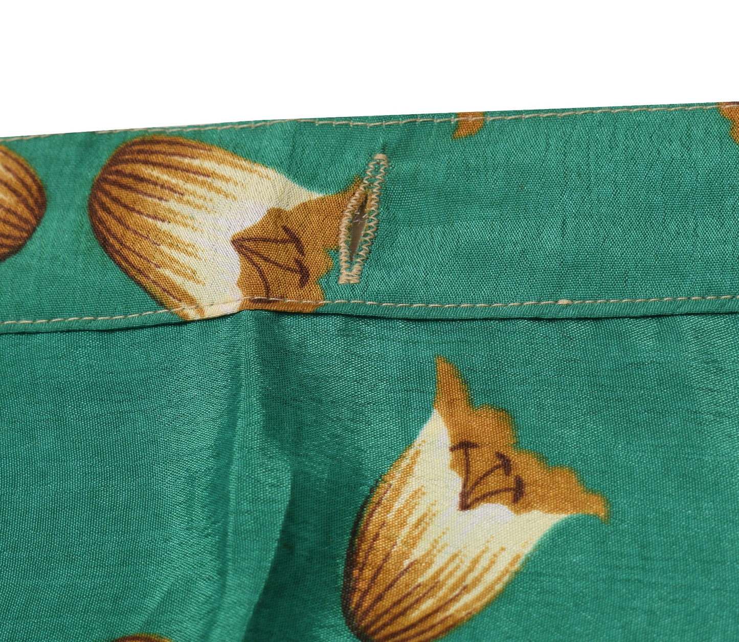 Sushila Vintage Green Saree Magic Wrap Reversible Skirt Art Silk Beach Dress Hippie