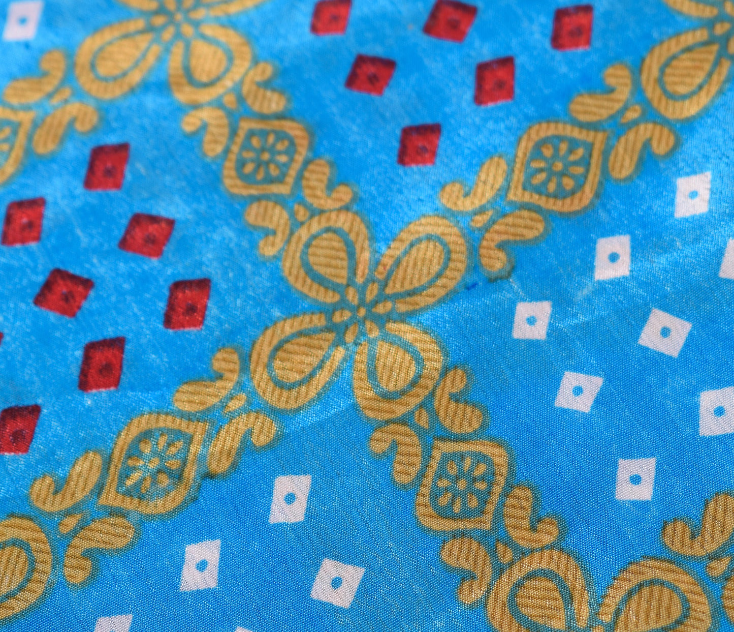 Sushila Vintage Bandhani Saree Magic Wrap Reversible Skirt Art Silk Beach Dress Boho