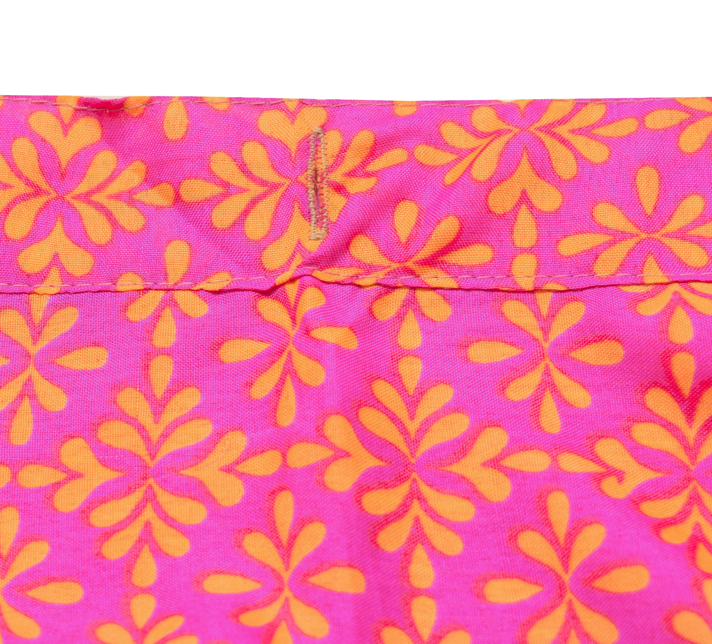 Sushila Vintage Art Silk Saree Magic Wrap Reversible Pink Floral Skirt Beach Dress