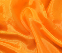 Sushila Vintage Magic Wrap Orange Art Silk Saree Reversible Skirt Beach Dress