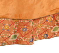 Sushila Vintage Rust Art Silk Saree Magic Wrap Reversible Skirt Beach Dress Boho