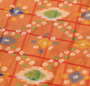 Sushila Vintage Rust Art Silk Saree Magic Wrap Reversible Skirt Beach Dress Boho