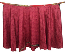 Sushila Vintage Art Silk Saree Floral Magic Wrap Reversible Skirt Beach Dress