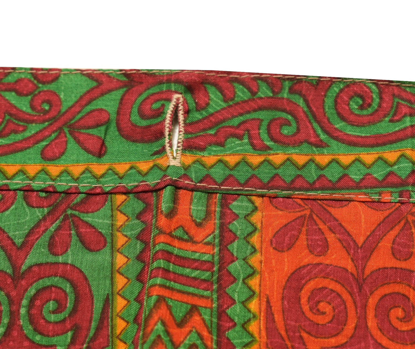 Sushila Vintage Art Silk Saree Magic Wrap Reversible Skirt Beach Dress Green